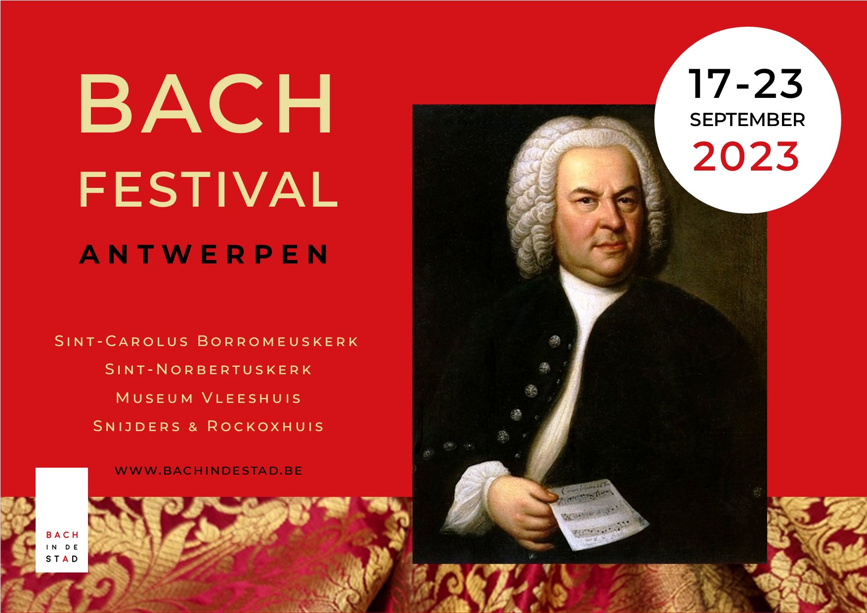 Bachfestival van 17 tot 23 september 2023 in Antwerpen.